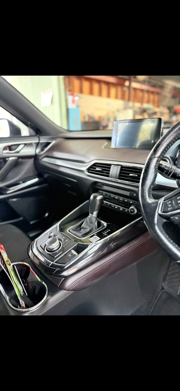 Centre console spotless after detailing